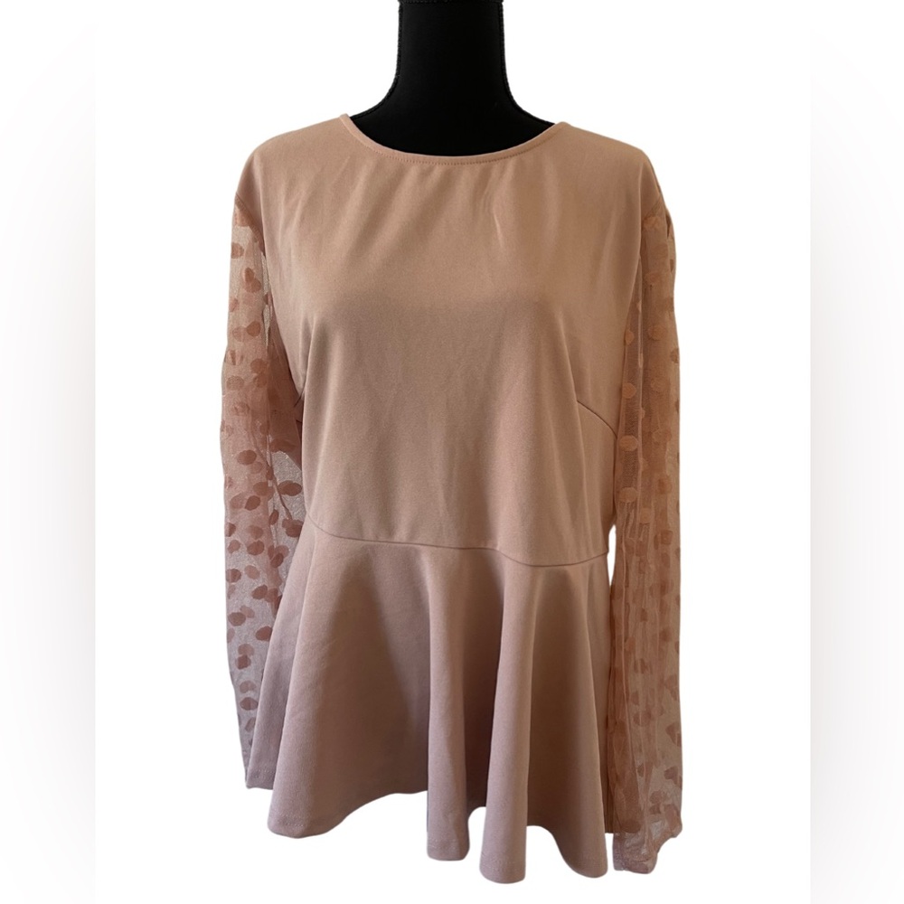 NWOT Pink Peplum Blouse